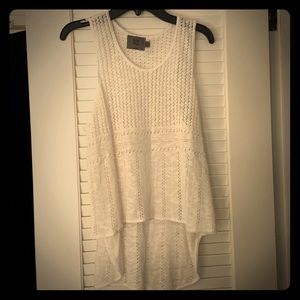 Sweet n Sinful crochet high low tank swim cover up